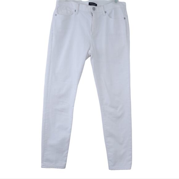 Banana Republic Skinny Jeans Size 27 White Denim Pants Stretchy, Zip Fly - Picture 1 of 4